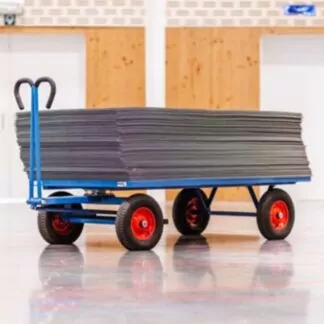 CHARIOT DE DALLES ET/OU TATAMIS SUR ROUES GONFLABLES PLATEAU : L2000 X L1000 MM - CHARGE MAX : 1250KG